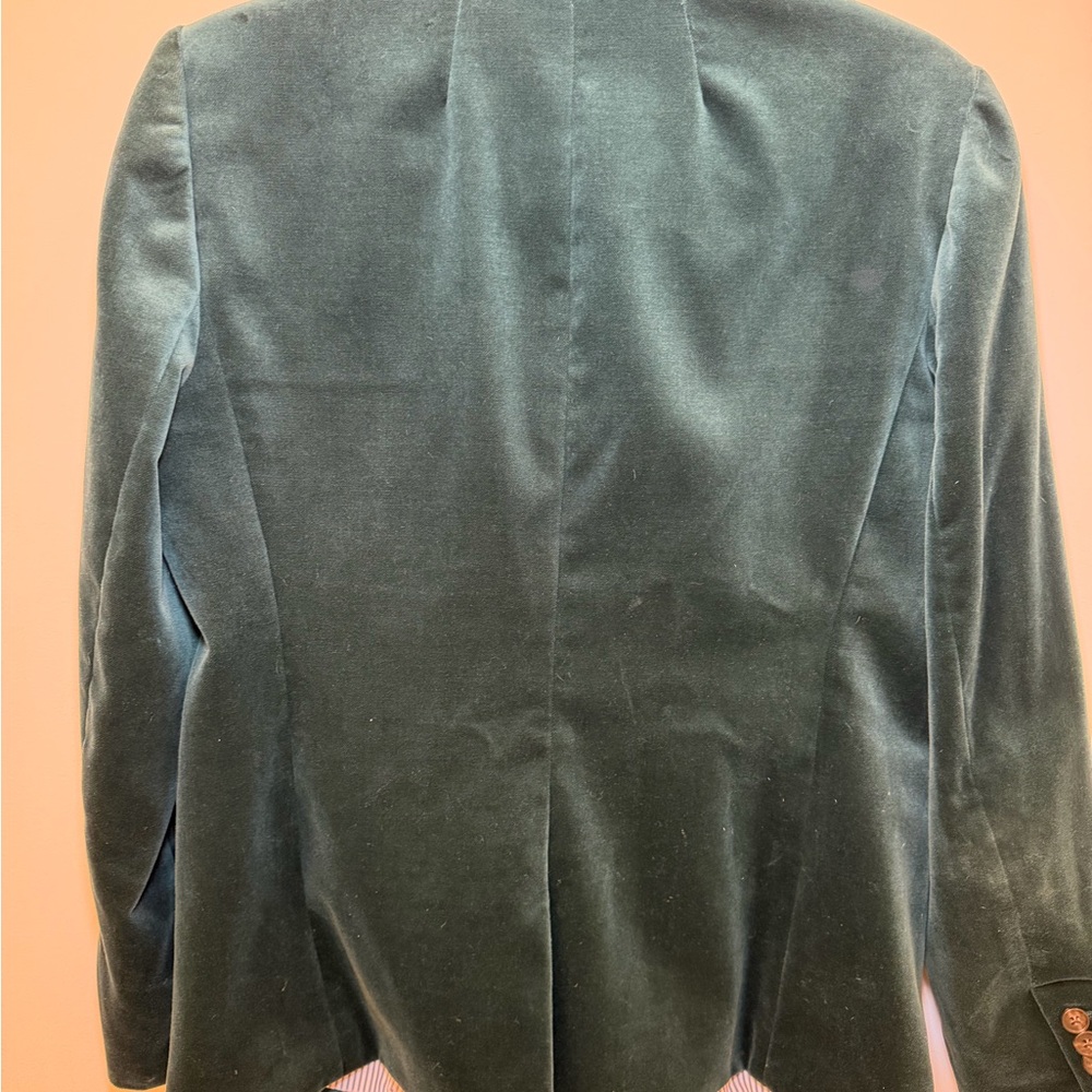 J.Crew Parke Forest Green Velvet Blazer - Picture 6 of 7